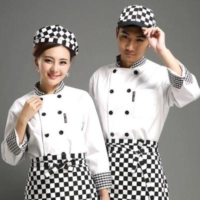 China Comfortable Hot Sale Long Sleeve Black Stripes Japanese Style Designer Chef Uniforms for sale