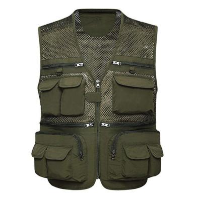 China Acid Resistant Multi Pockets Travel Photography Vest Outdoor Hunting Breathable Jackets for sale