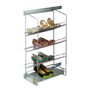 China Europe Storage 3 Tier Metal Shoe Rack Organizer Stand Multifunctional Shoe Free Standing Home Storage for sale