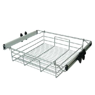 China Sustainable High Quality Expandable Basket Wardrobe Accessories Sliding Wire Basket for sale