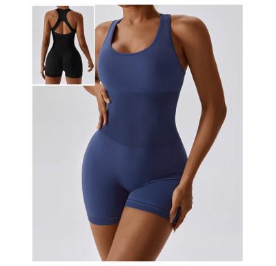 China QUICK DRY Custom One Piece Fitness Wear Gym Exercise Workout Yoga Wear Women Seamless Leggings Active Yoga Overalls for sale