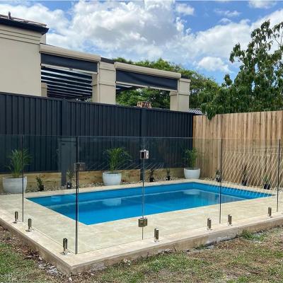 China Modern 8mm, 10mm and 12mm clear tempered glass for swimming pool fence for sale