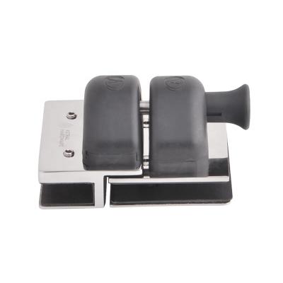 China Easy Installation Mirror Finish Stainless Steel Glass Fence Latch Without Outside Repair Holes for sale