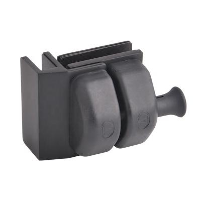 China Easy Installation Black Coated Magnetic Glass Corner 90 Degree Latch Kit for sale