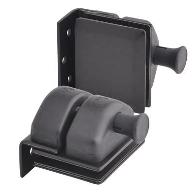 China Easy Installation Glass To Wall Black Latch For Swimming Glass Door for sale