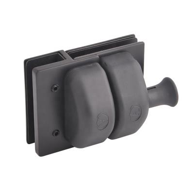 China Easy Installation Glass To Glass Black Latch For Pool Fence for sale