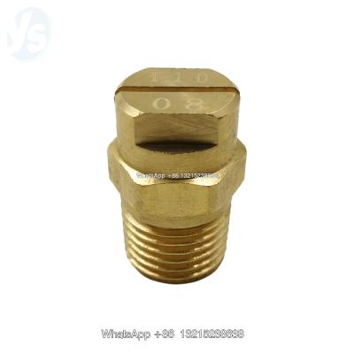 China 2 YS HU Cleaning/Cooling Brass Flat Fan Nozzle, Vee Jet Flat Fan Spray Nozzle, Cooling Vee Jet Flat Fan Nozzle for sale