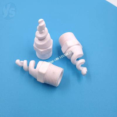 China Full Ceramic Cone YS Washing Spiral Nozzle , Gas Cooling Spiral Nozzle Ceramic Spray Nozzle for sale