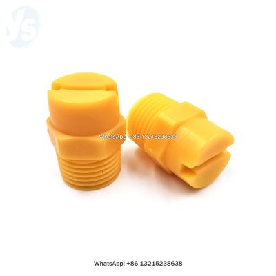 China Factory YS plastic fan nozzle for product cleaning, plastic flat V spray nozzles, pp flat nozzle for sale