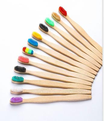 China Wholesale Disposable Customize Logo Label Bamboo Toothbrush Biodegradable Bpa Free Bristle Eco-friendly Charcoal Private for sale