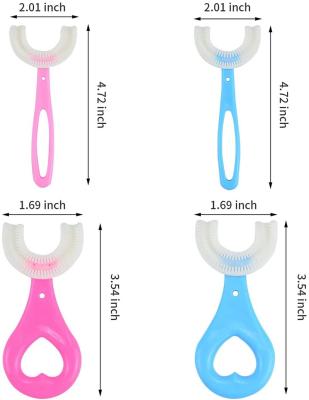 China 360 degree manual oral cleaning U-shaped toothbrush 360 degree manual cavity cleaning U-shaped toothbrush for kids and babies 2-6 years old for sale