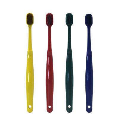 China Ordinary Wholesale Fibril Carbon Black Stiffens Adult Bamboo Toothbrush Set For Family for sale