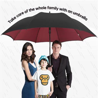 China Waterproof Windproof Golf Oversized Canopy Oversized Automatic Open Umbrella High Quality Minimalist 30 Inches Double For Family Size for sale