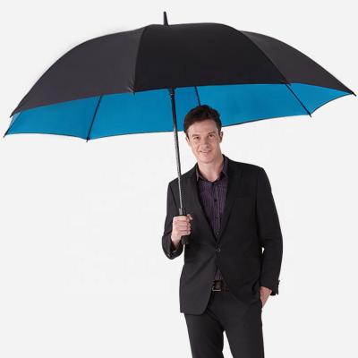 China Large 54/62 Inch Minimalist Windproof Auto Open Oversized Rain Umbrella With Double Layer Canopy For Women Men Stick Up Golf Umbrellas for sale