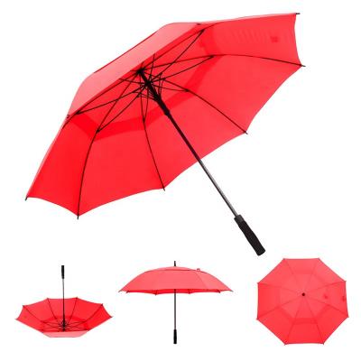 China Auto Supplier 2021 Minimalist Big Size Customize Logo Wind Resistant Storm Umbrella Double Canopy for sale