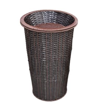 China Black-Brown Supermarket Search Product Supermarket Metal Plastic Rattan Basket for sale