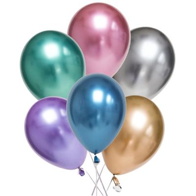 China 12inch 2.8g Chrome Rubber Balloons Inflatable Metal Rubber Latex Pearl Latex Balloons For Party Wedding Decoration for sale