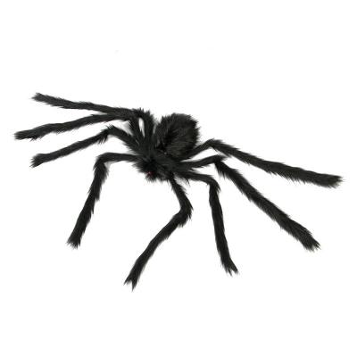 China Nordic Style Cobweb Halloween Spider Party Decoration Props Delicate Secret Room Simulation Plush Spider Wholesale for sale