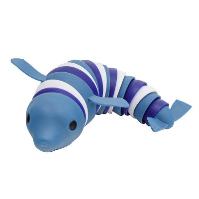 China Nordic Educational Fun Decompression Toy Children's Decompression Dolphin Shark Ocean Style Science Hair Ingot for sale