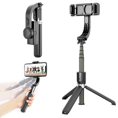 China Factory BT wireless remote control gimbal extendable with one-axis stabilizer for output to take pictureL08 selfie stick tripod stabilizer for sale