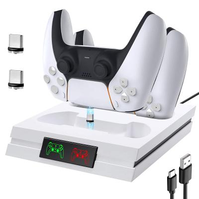 China LED Indicator Dual USB Fast Charging Controller Charging Dock With LED Indicator Dual Controller PS5 Charger Station joycon ps5 accessory for sale