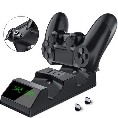 China USB Dual Handle Dock Station Stand Charging Fast Charging Charger For PS4/PS4 Slim/PS4 Pro Game Controller Joypad Joystick for sale