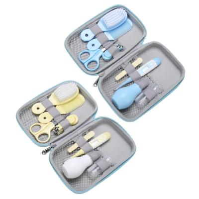 China 8Pcs/Set Baby Nail Scissors Thermometer Protective Hair Brush Paint Portable Newborn Infant Health Care Tool Kit Grooming Care Kit for sale