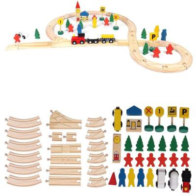 China Eductional Preschool Toys Wooden 8 Shaped Glyph Educational Track Toy Custom Train Puzzle Toy Set For Kids for sale