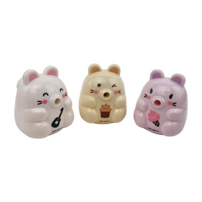 China School Office Supplies And PVC Cartoon Mouse Small Pencil Sharpeners for sale