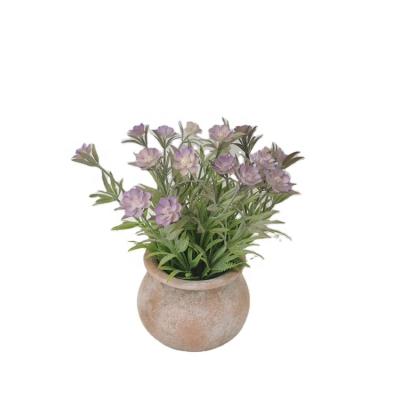 China Eco - Friendly Best Selling Potted Artificial Plants For Table Decoration Wholesale Artificial Plants Flower In Pulp Pot for sale