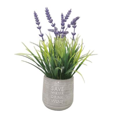 China Factory Wholesale Eco-friendly Plastic Home Kitchen High Simulation Artificial Flower Lavender Decorative Artificial Flower for sale