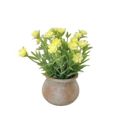 China Hot Sale Eco-friendly High Simulation Amazon Plastic Bonsai Artificial Flower Home Decoration Pulp Potted Artificial Flower for sale