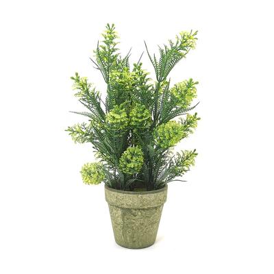 China Hot Selling Mini Plastic Plant Potted For Indoor High Simulation Artificial Trees Bonsai Eco-friendly Decoration for sale