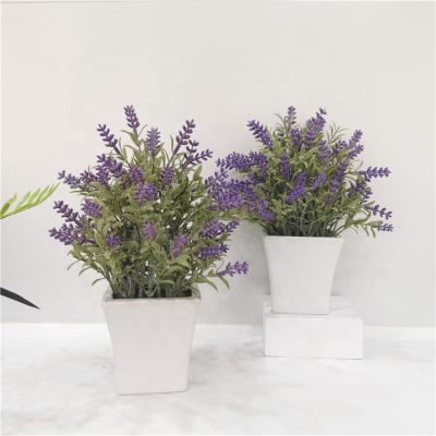 China Eco-friendly Plastic Lavender Branch Reasonable Price Artificial Plastic Lavender For Wedding Event Decoration for sale