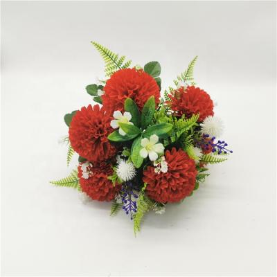 China Decoration For Hot Sale 11 Heads Artifiical Flower Funeral Grave Decoration For Artificial Flower Funeral Silk Bouquet for sale