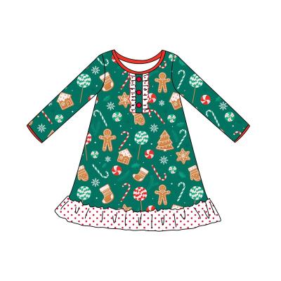 China Washable 2022 Spring & Autumn Children's Long Sleeve Dress Christmas Style for sale