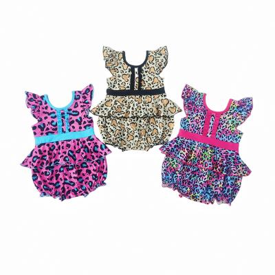 China Anti-Shrink 2022 New Kids Wholesale Girls Jumpsuit Fashion Leopard Print Girl Style Little Lolita for sale