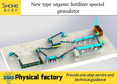 Chine Ligne de production de granulés d'engrais organiques raisonnables Facile entretien à vendre