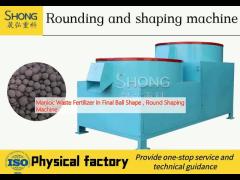 Manioc Waste Fertilizer In Final Ball Shape , Round Shaping Machine