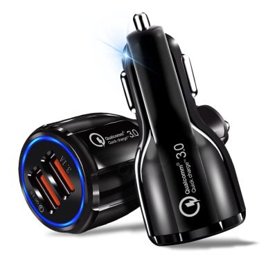 China Hot Selling Mobile Phone Car Mobile Phone Charger Dual Usb Fast Charging 3.0 Mobile Phone Usb Charger Hot 5v 3.1a Ports Car-Charger For All Mobile Phone for sale