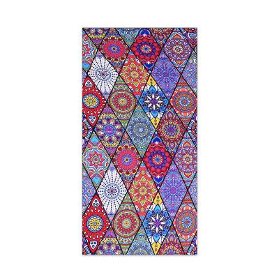 China 2022 Sublimation Bohemia Custom Large Sand Microfiber Viable Free Standing Beach Towels for sale