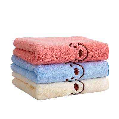 China Kutto Home Towel Microfiber Face Towel Smile Face Towel QUICK DRY Double Soft For Wholesale for sale