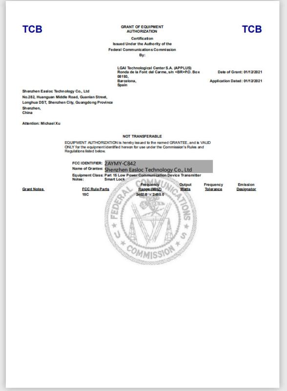 Fornitore cinese verificato - Shenzhen Easloc Technology Co., Ltd.