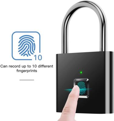 China Portable Smart Fingerprint Padlock USB Charging Keyless Quick Unlock Anti Theft zu verkaufen