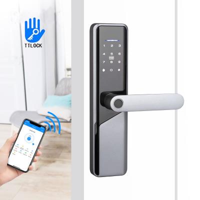 China Aluminum Alloy Home Security Smart Fingerprint Door Lock with Password TTlock for sale