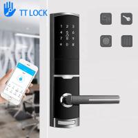 中国 TTlock App Card Apartment Smart Door Lock Password Door Lock With 4 Pcs AA Battery 販売のため
