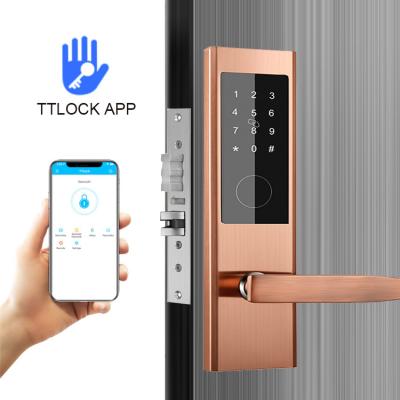 China Stainless Steel Smart Card Password Apartment Smart Door Lock with TTlock app for sale