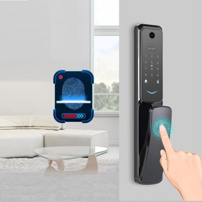 China Anti Peep Fingerprint Access Door Lock 80mm App Fingerprint Lock for sale