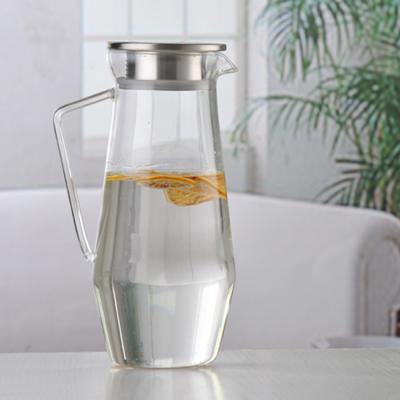 China High Quality Hand Made Viable Clear Glass Water Filter Pitcher for sale