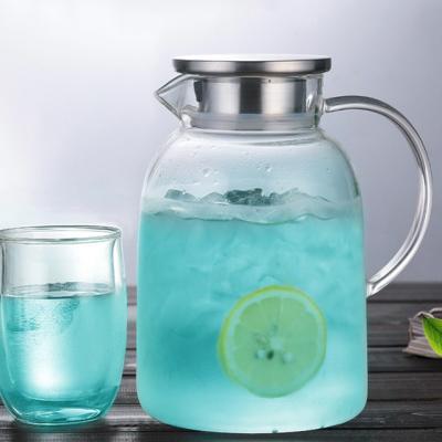 China Heat Resistant Handmade Borosilicate Water Pitcher Glass for sale